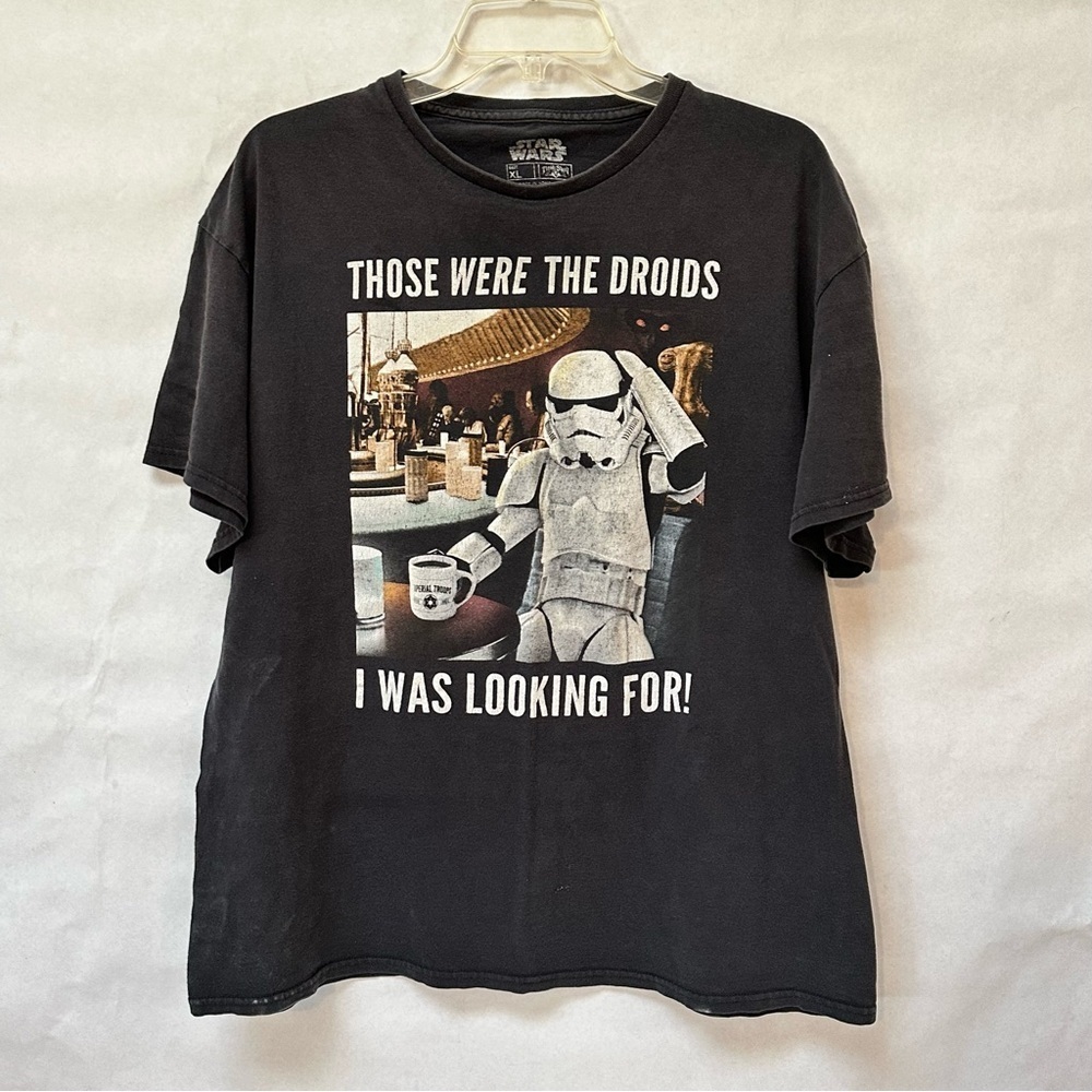 Star Wars Stormtroopers Droids Black Graphic T-Shirt XL
